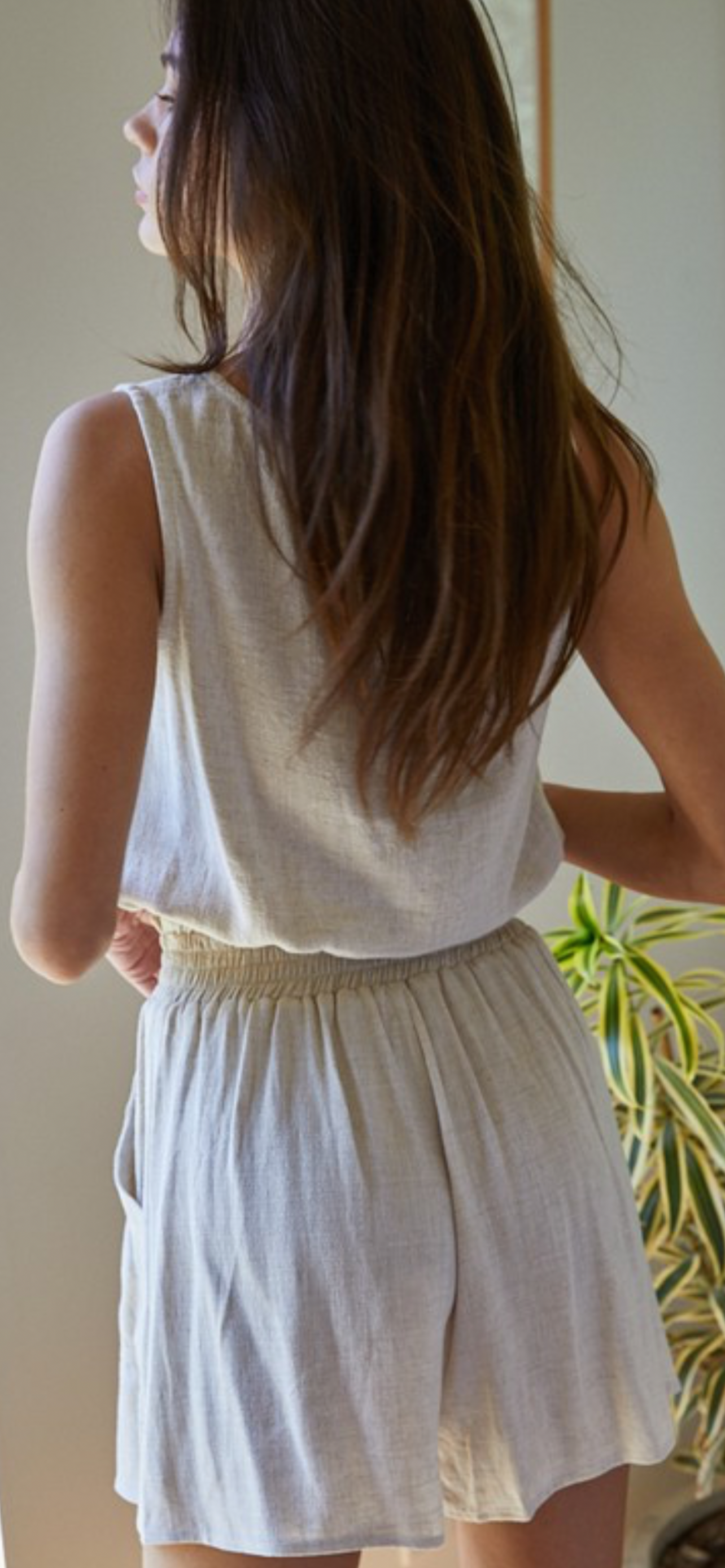 Camden Linen Crop Top