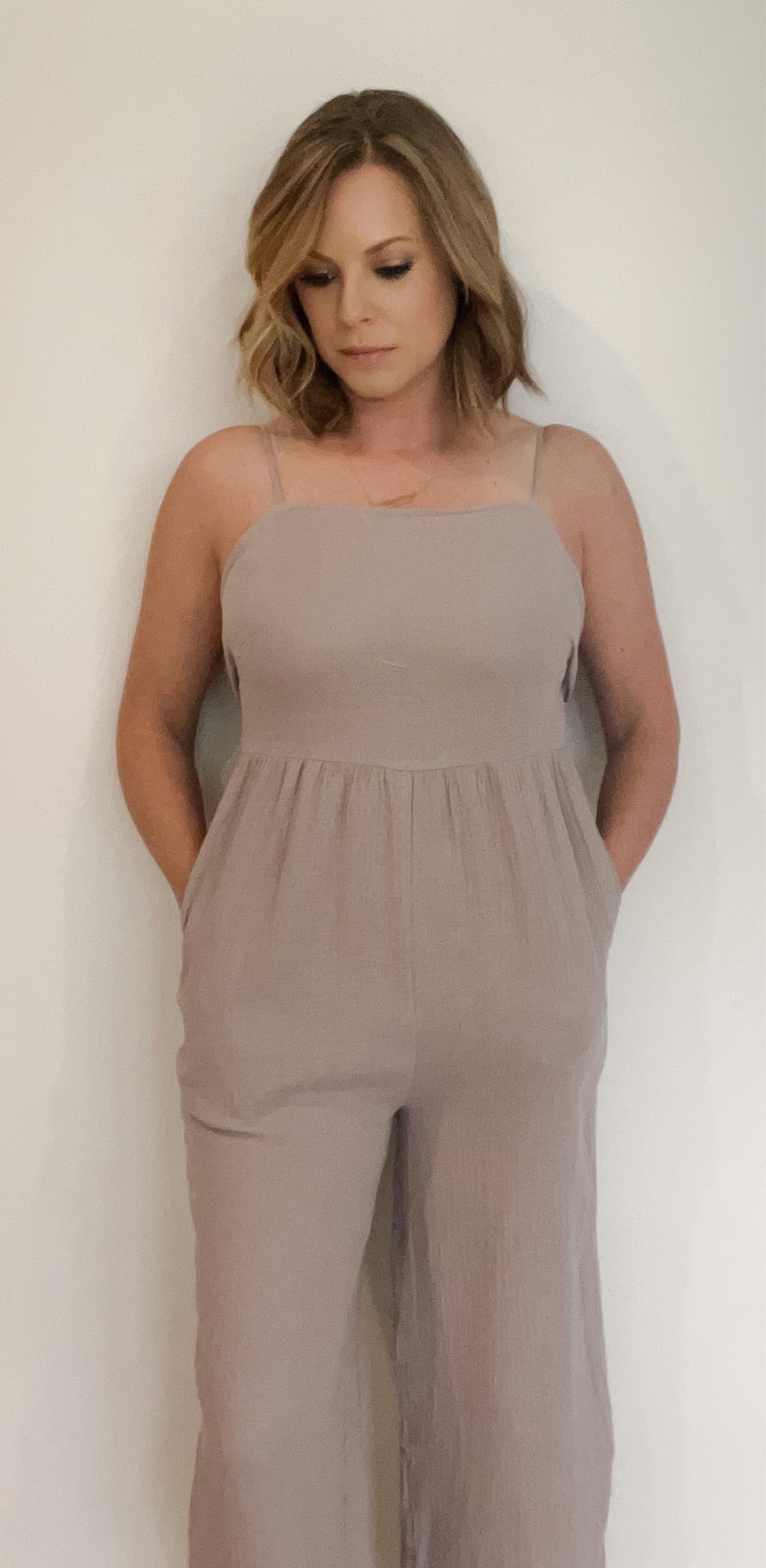 Haze Back Tie Cotton Jumpsuit