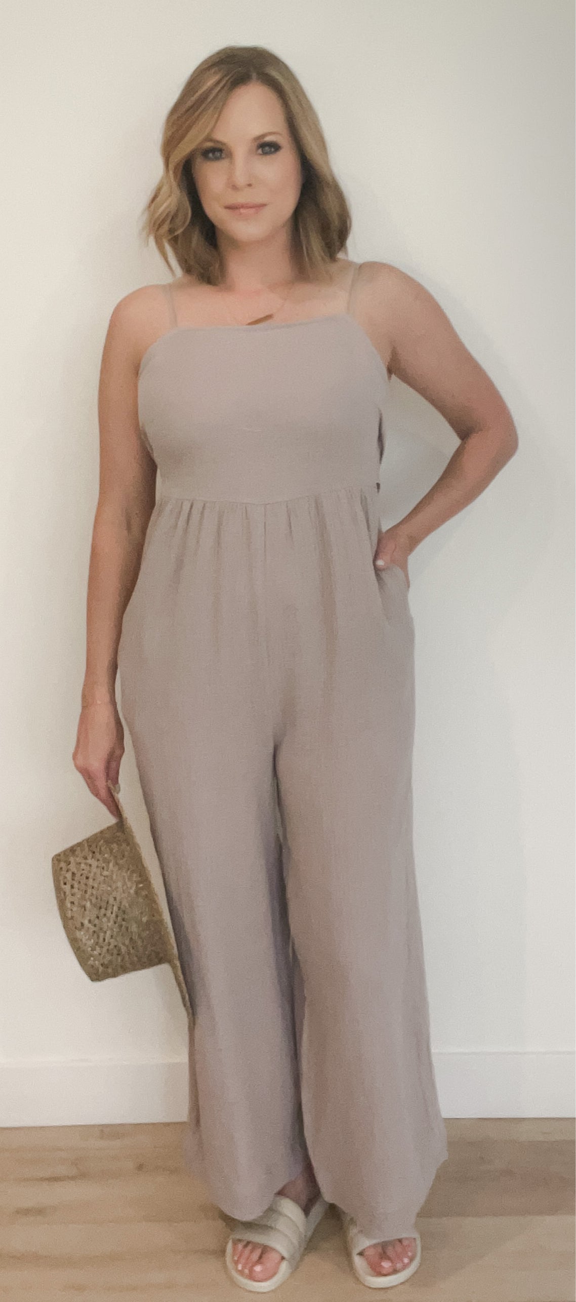 Haze Back Tie Cotton Jumpsuit