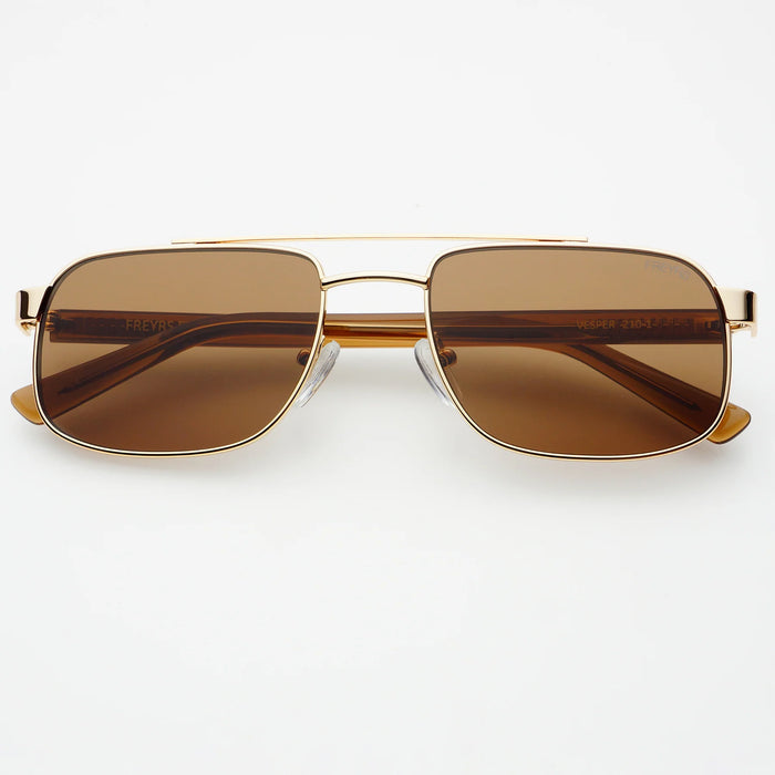 Vesper Sunglasses-Gold/Brown
