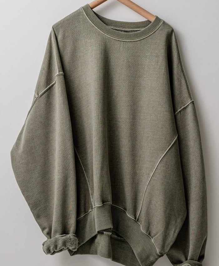 By The Sea Sweatshirt-Olive