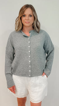 Shelby Cardigan-Heather Grey