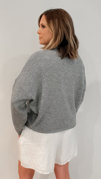 Shelby Cardigan-Heather Grey