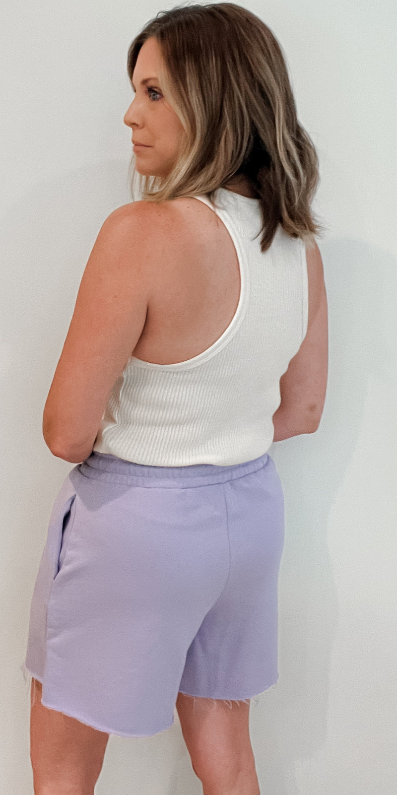 Weekday Sweat Shorts-Lavender