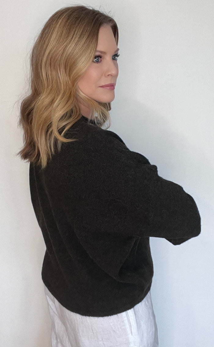 Shelby Cardigan-Chocolate