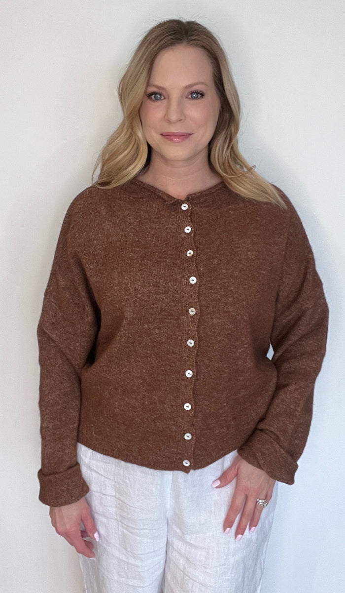 Shelby Cardigan-Cocoa