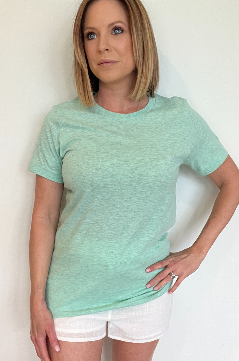 The Everyday Tee-Heather Mint