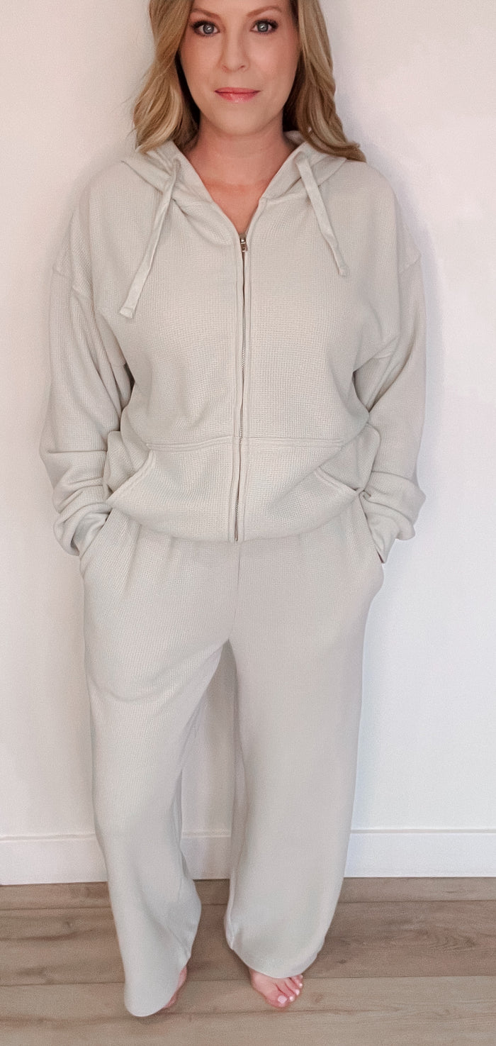 Saturdays Waffle Pant-Mist Grey