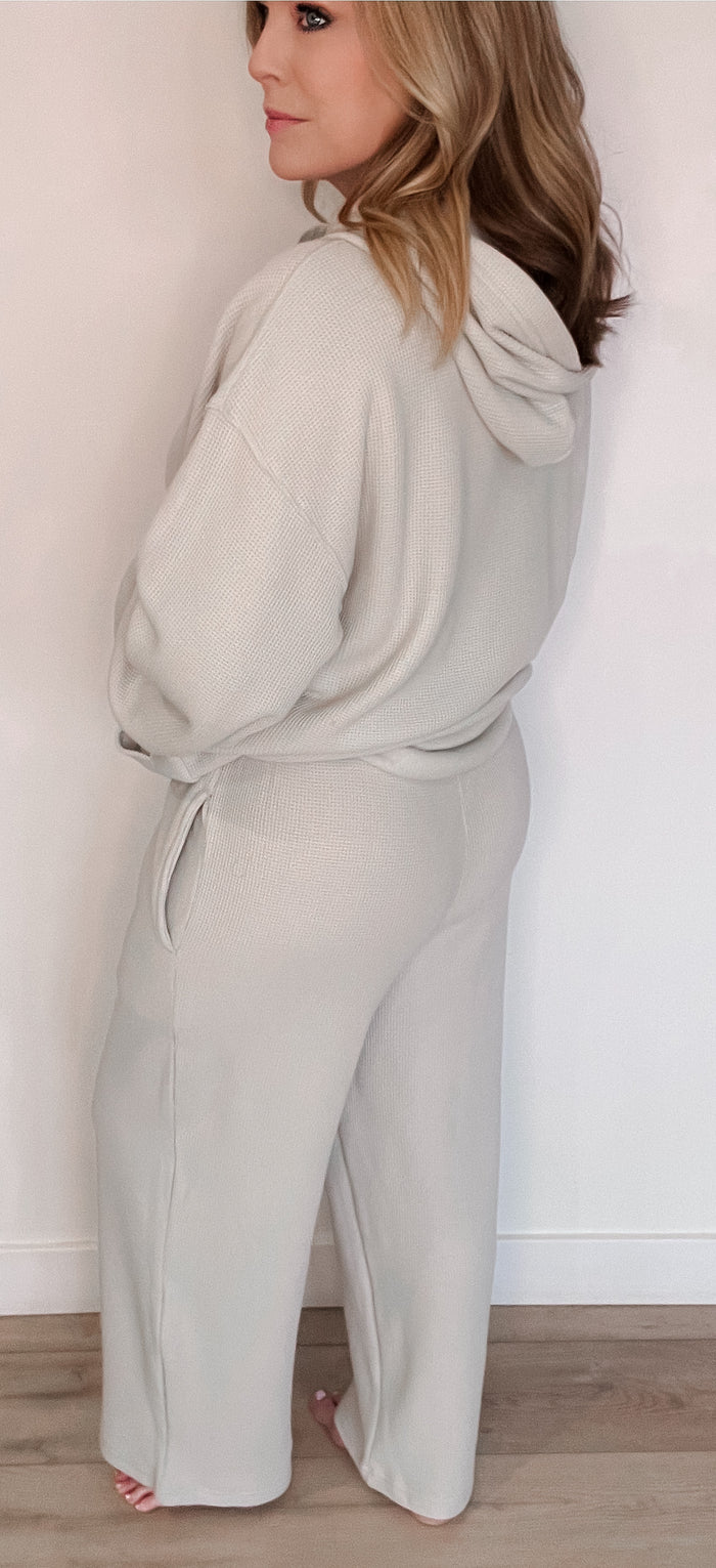 Saturdays Waffle Pant-Mist Grey