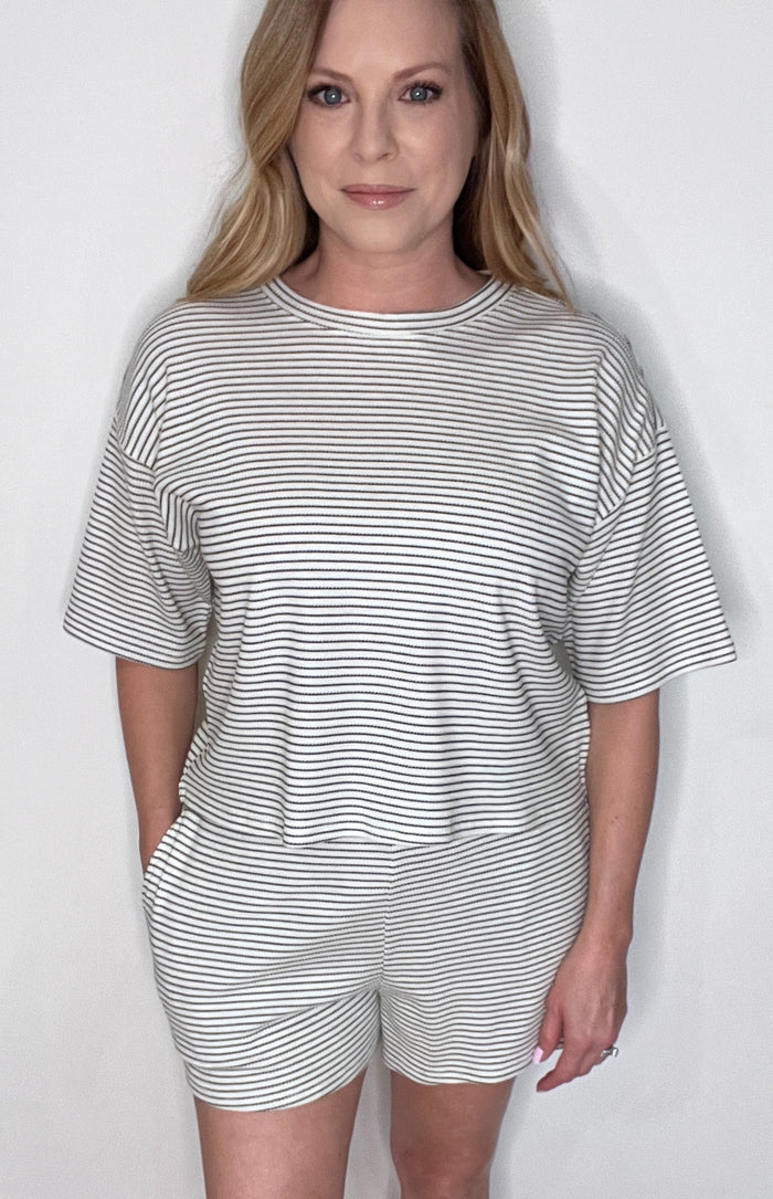 Bayside Set-Black/Cream