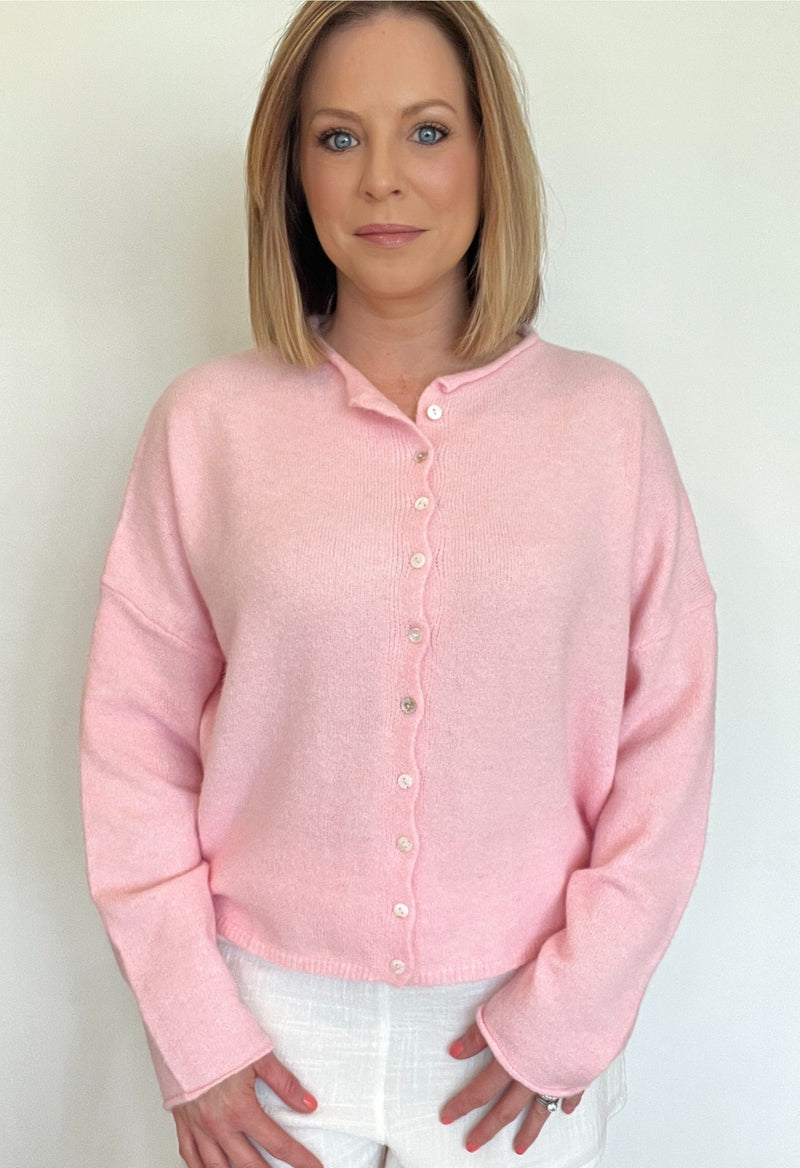 Shelby Cardigan-Baby Pink