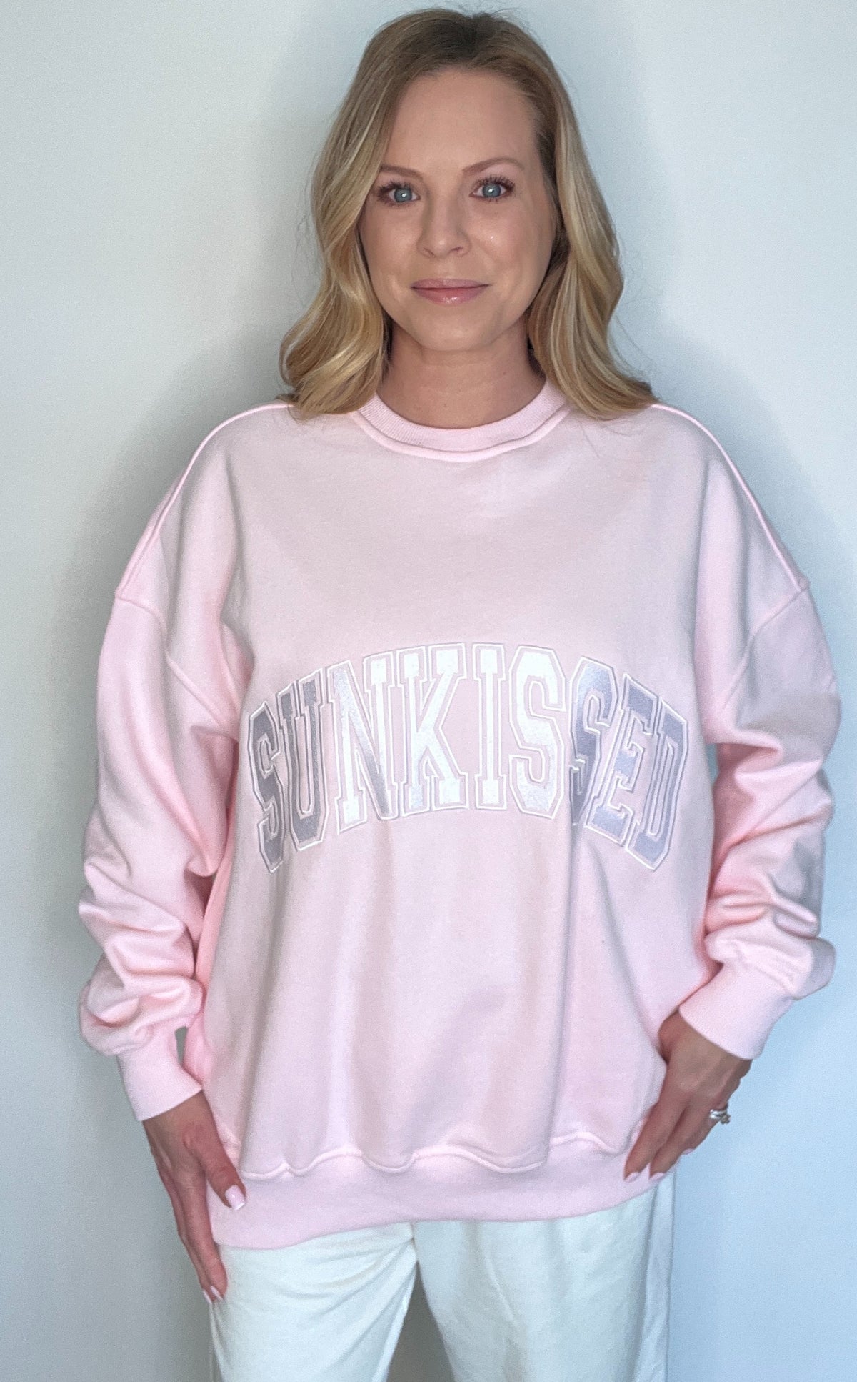 Sunkissed Oversized Sweatshirt-Pink