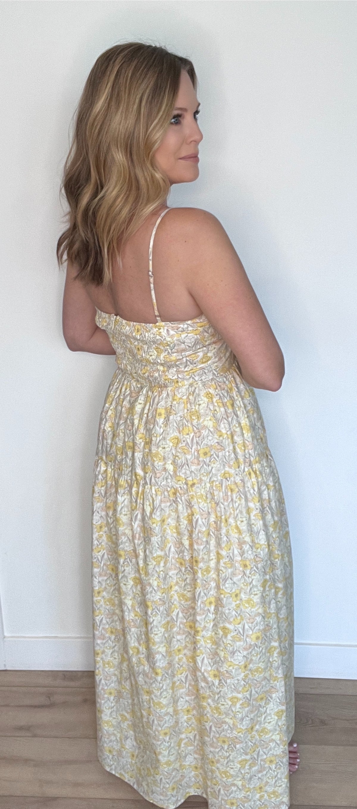 Meadow Bloom Maxi Dress-Yellow Multi