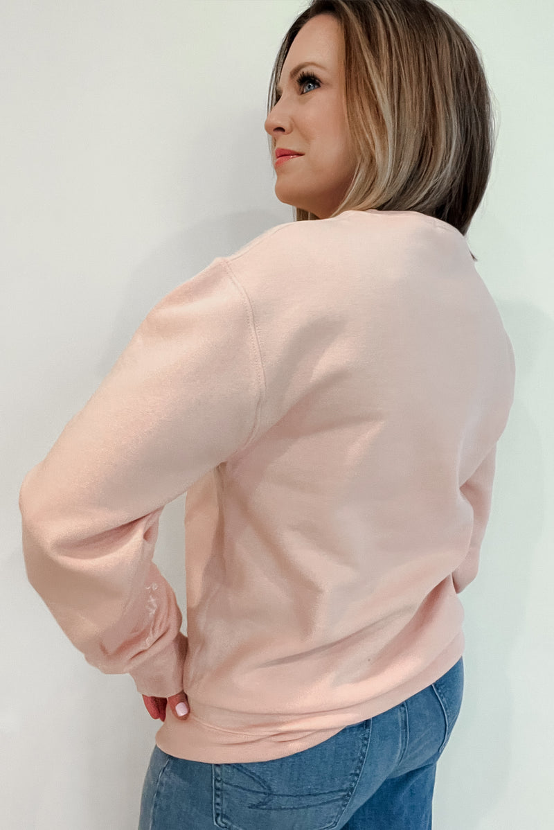 She Is Strong Sweatshirt-Pink