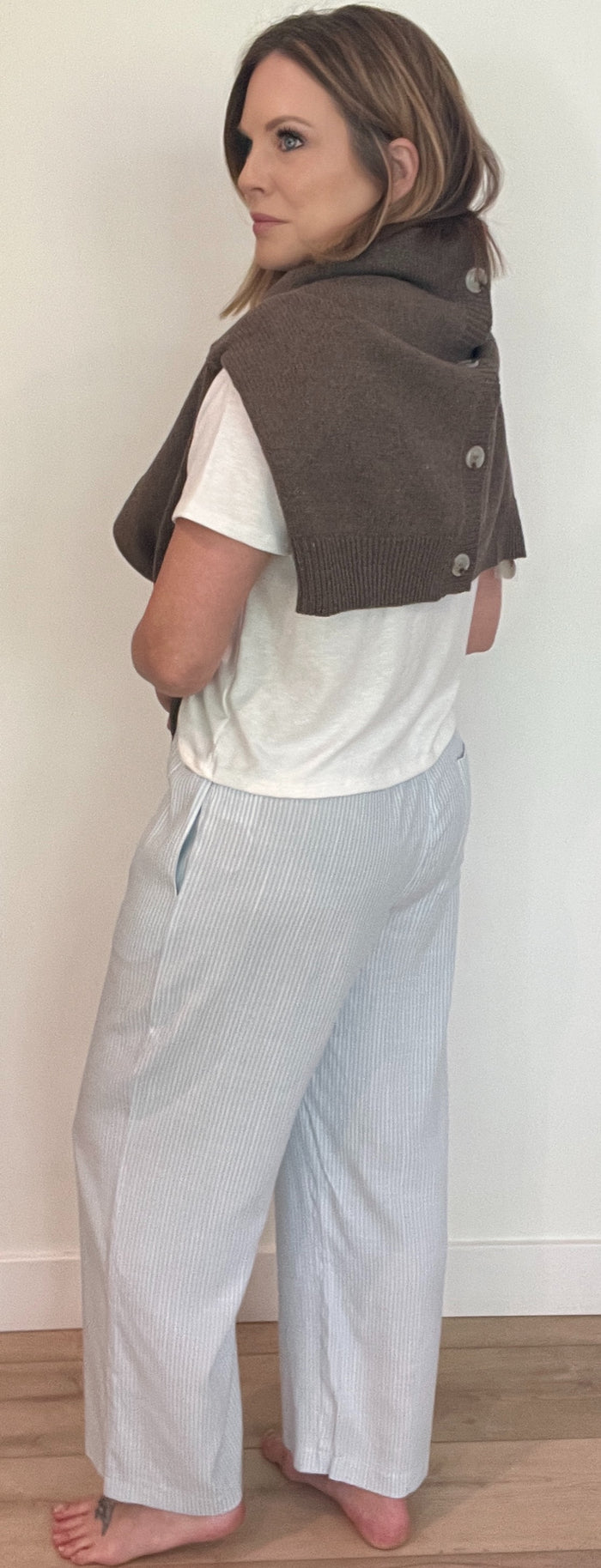 Summer Breeze Pants-Blue/White