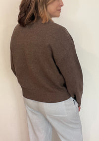 The Lucy Cardigan-Chocolate