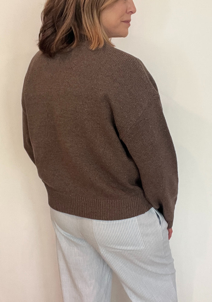 The Lucy Cardigan-Chocolate