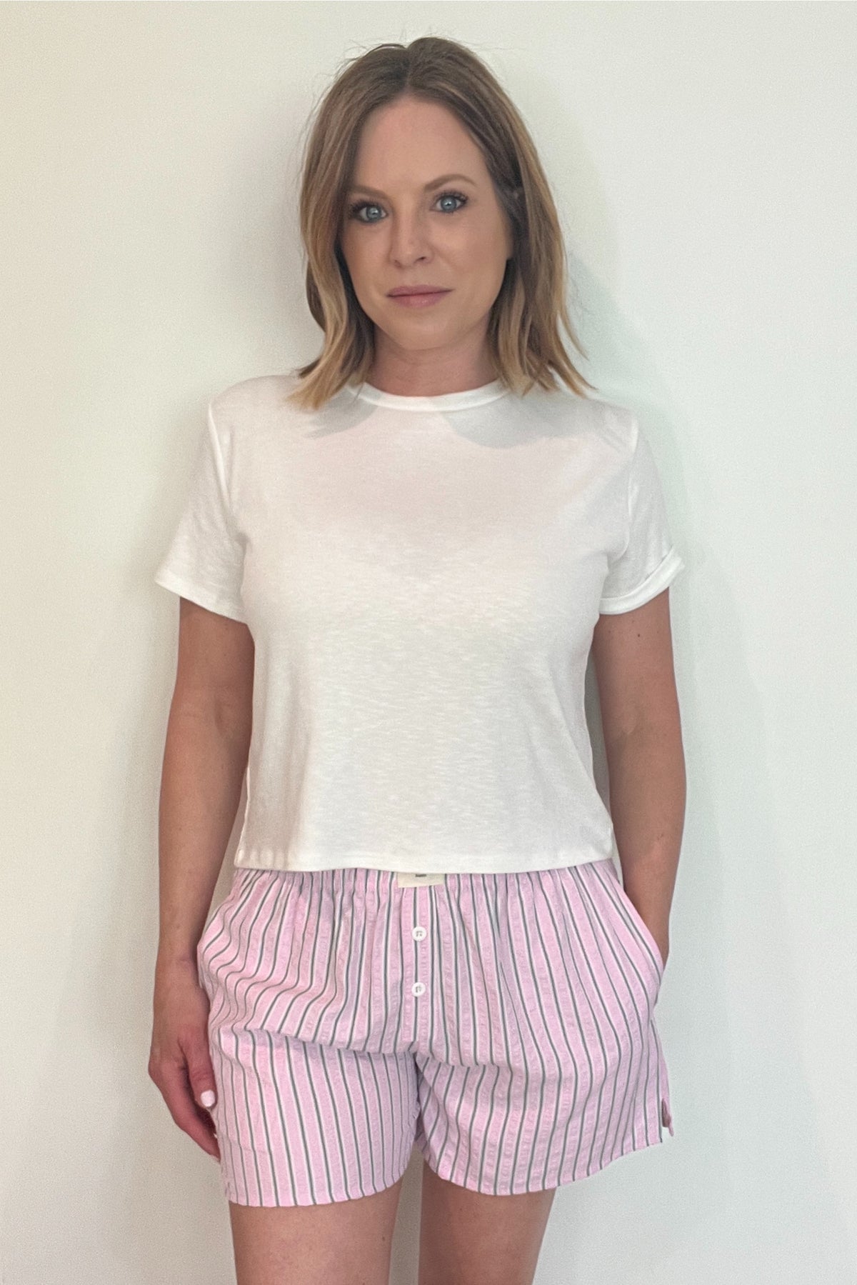 Shoretide Seersucker Shorts-Pink/Green