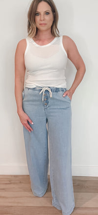 May Denim Pants-Light Wash