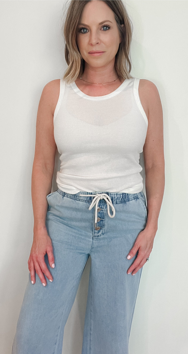 May Denim Pants-Light Wash