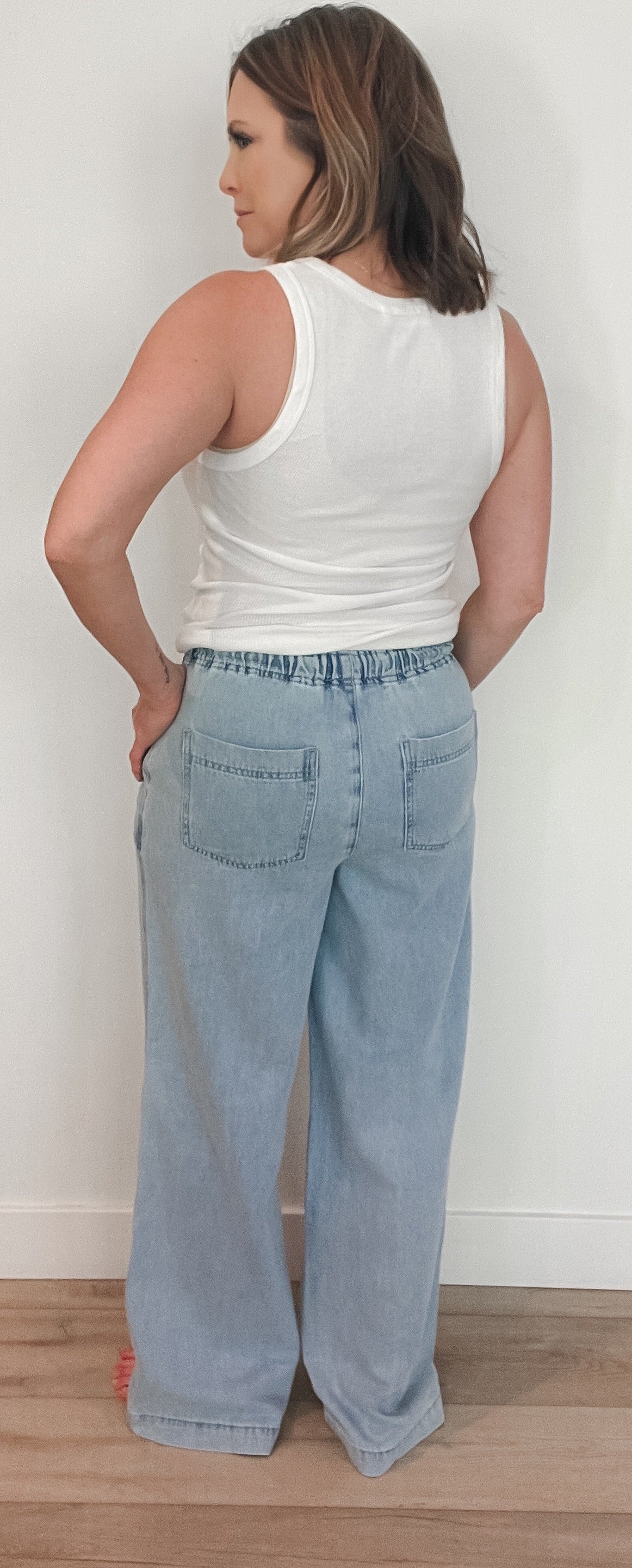 May Denim Pants-Light Wash