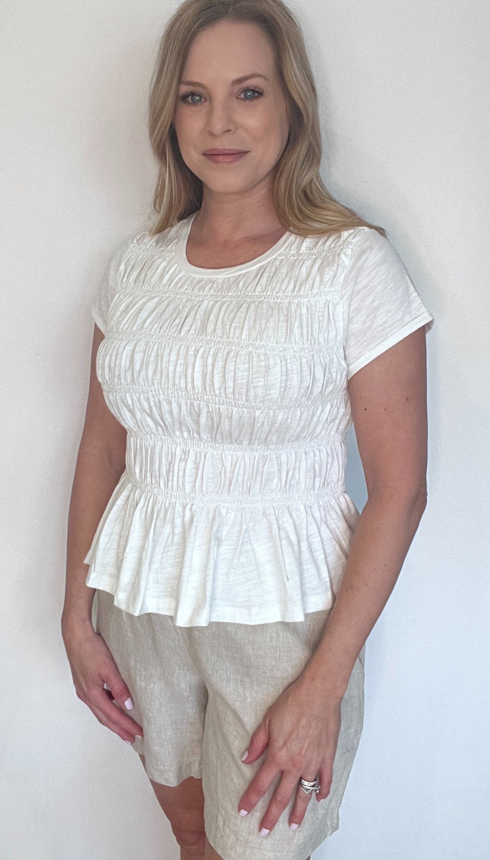 Parisian Cotton Top-White