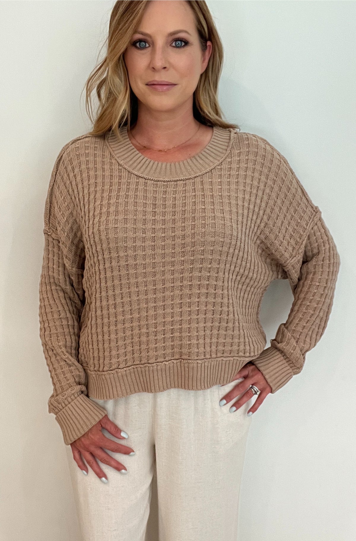 Baylor Sweater-Taupe