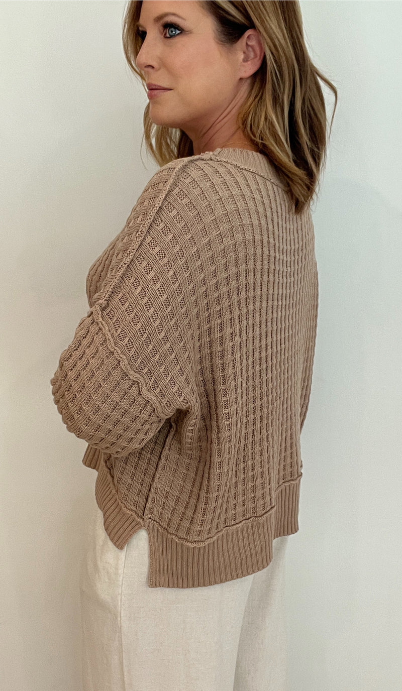 Baylor Sweater-Taupe