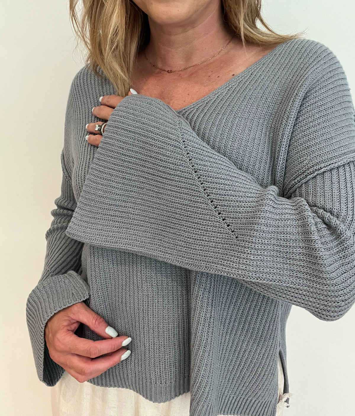 Bernadette Sweater-Blue/Grey