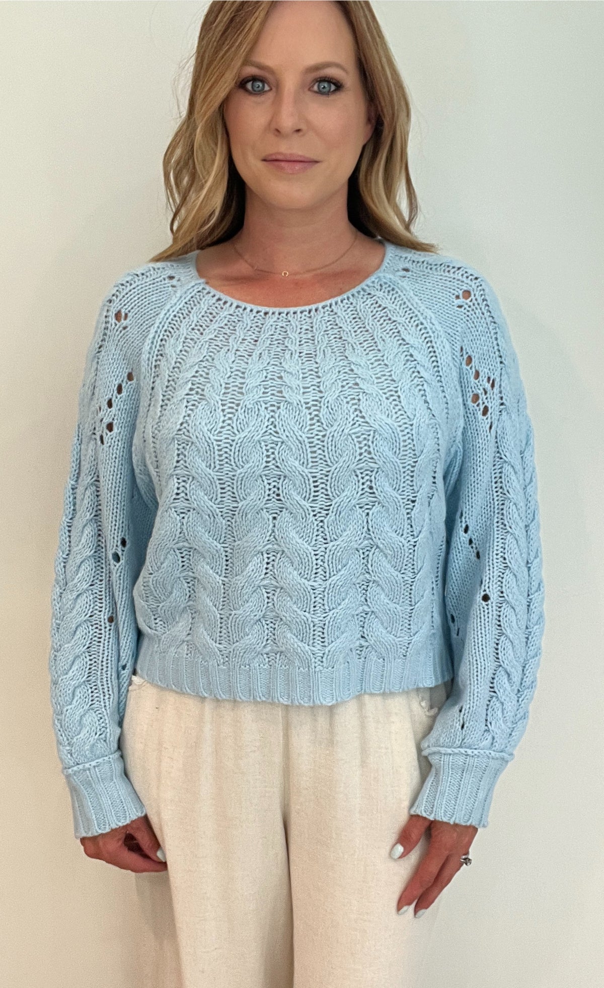 Tally Boatneck Sweater-Sky Blue