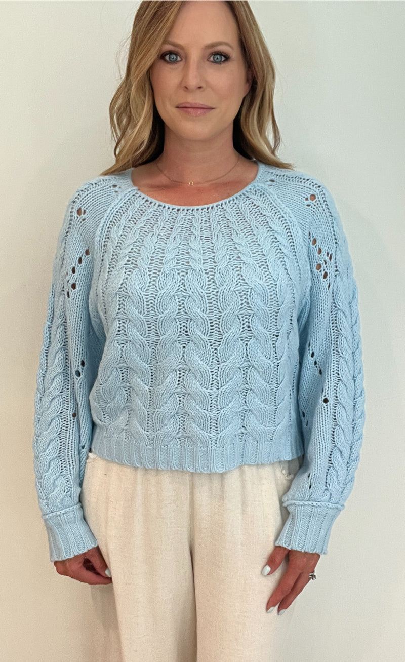 Tally Boatneck Sweater-Sky Blue