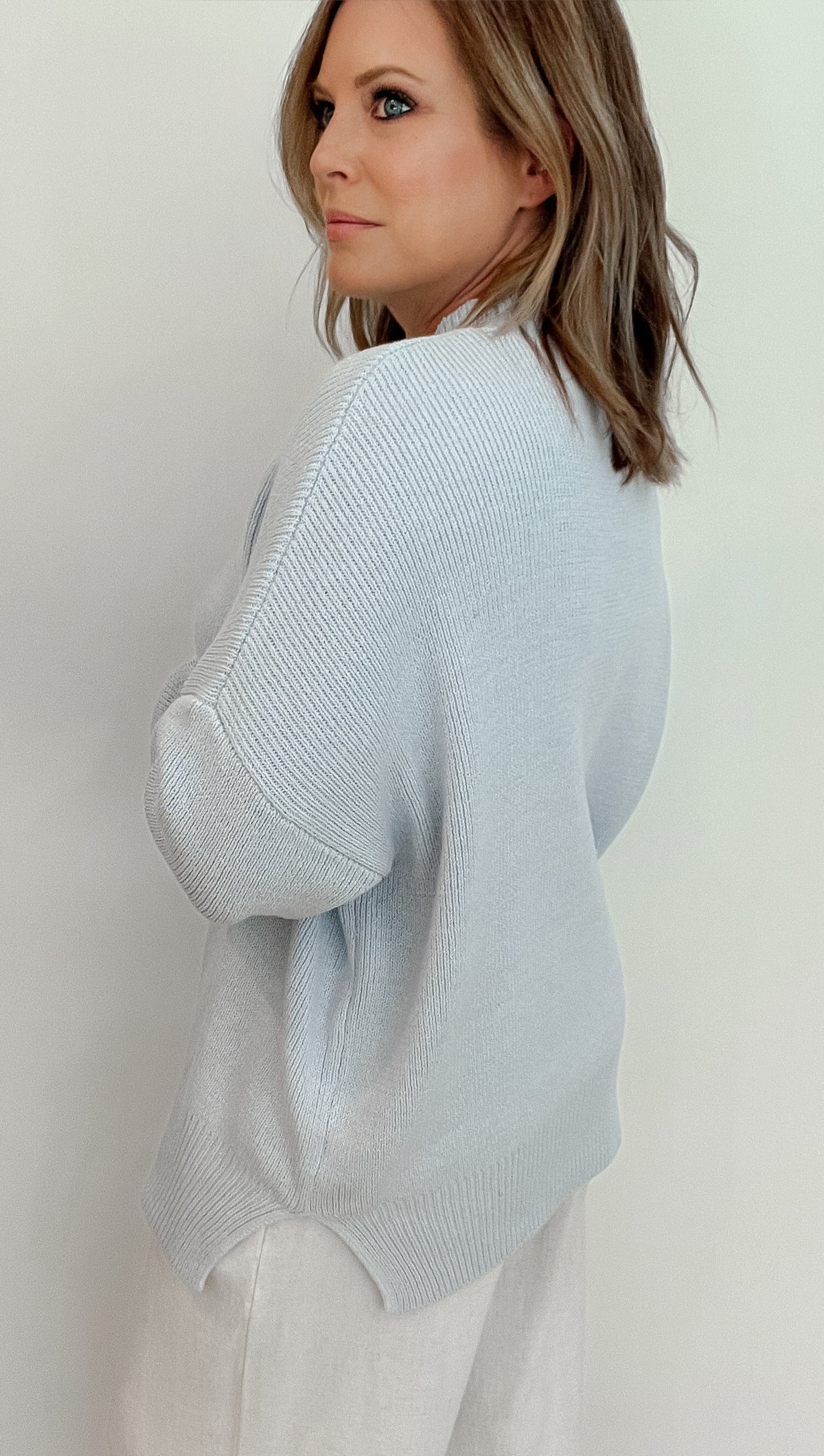 Riley Oversized Sweater-Baby Blue