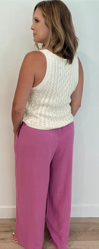 Sugar Linen Pant-Orchid