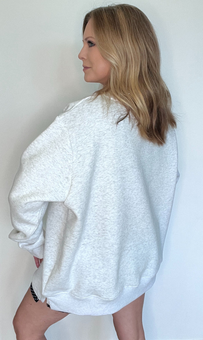 USA Polka Dot Sweatshirt-Navy/Grey