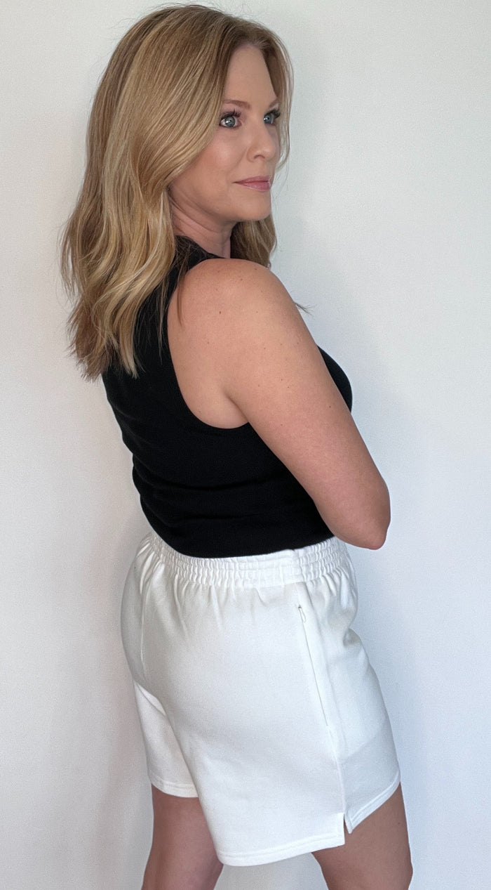 Sunday Cotton Shorts-White