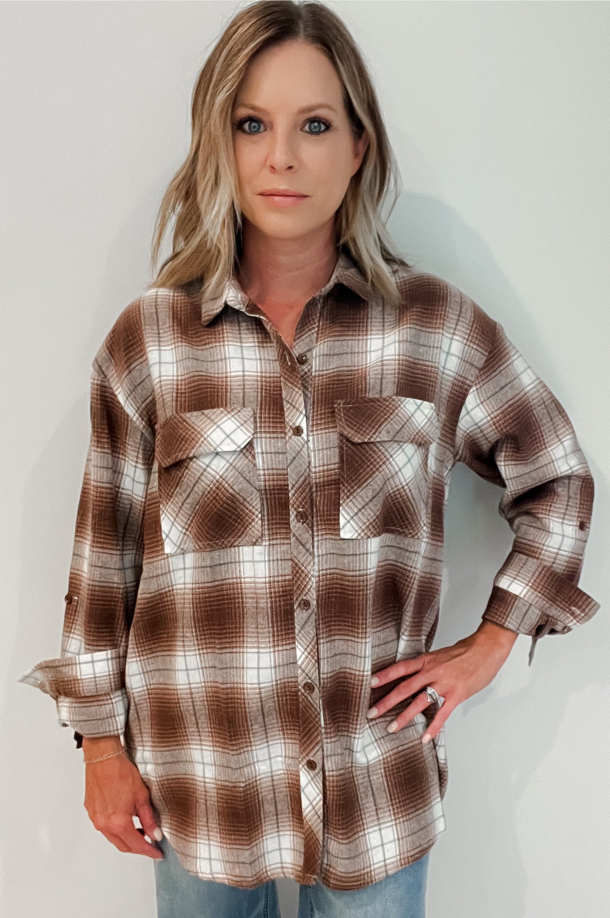 Woodside Flannel Top