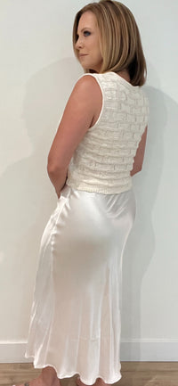 Kimberly Satin Skirt-Champagne