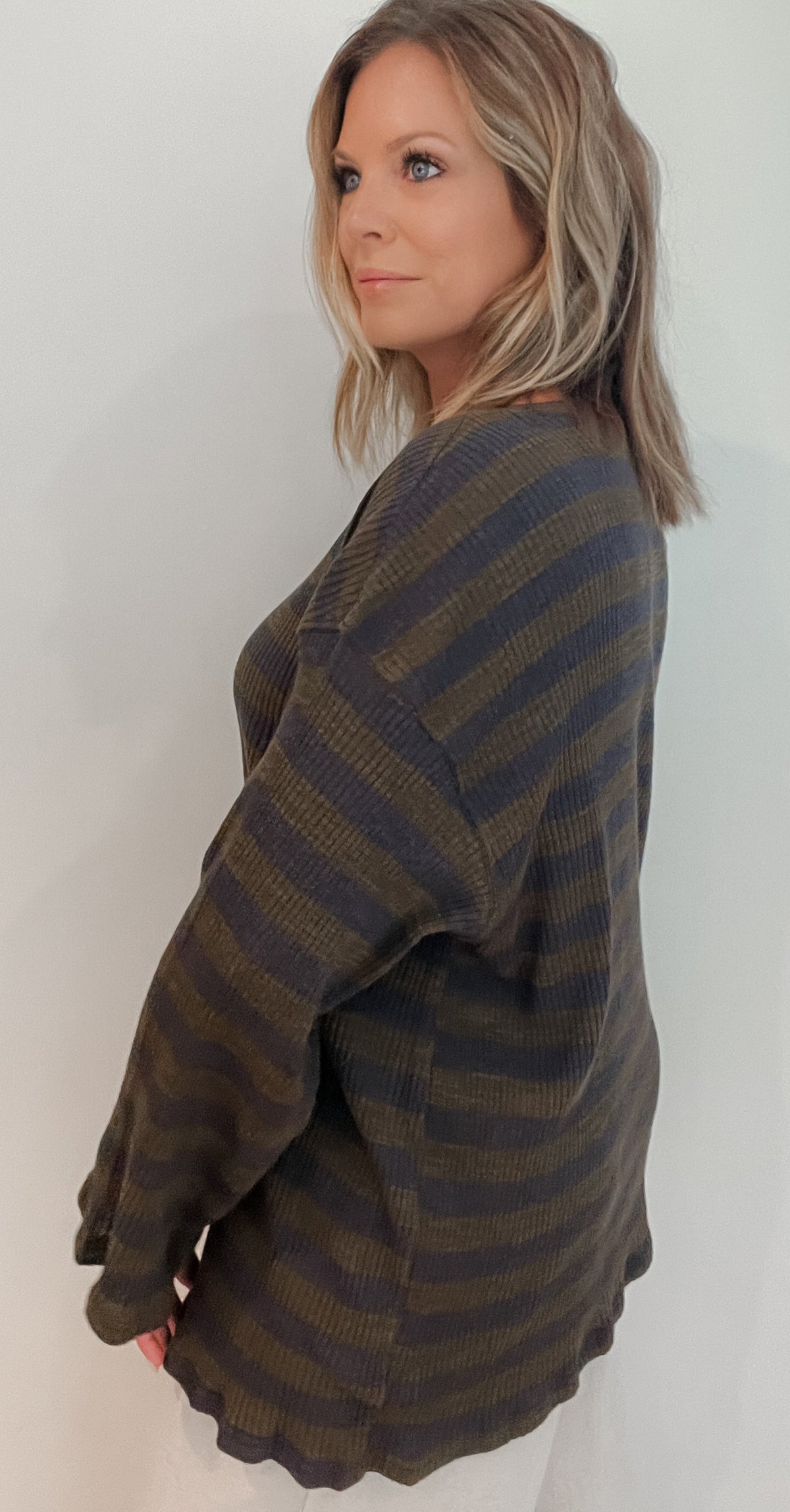 Willow Pullover-Olive/Charcoal