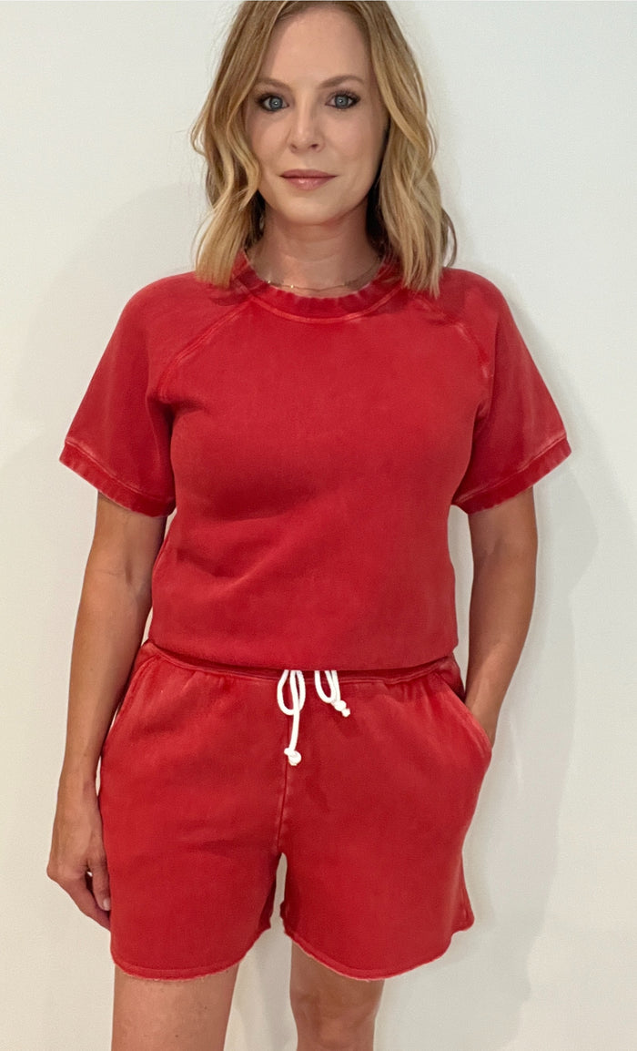 Jordan Sweat Shorts-Red