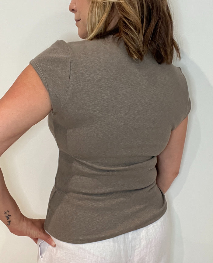 The Keegan Top-Grey/Taupe