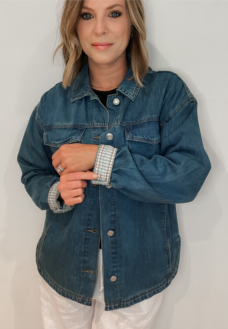 Palm Bay Denim Jacket-Dark Wash