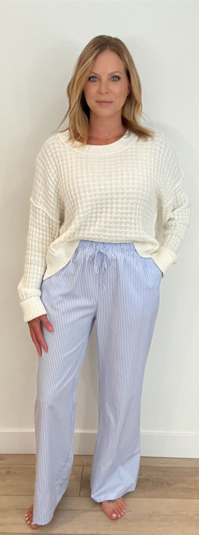 East Coast Stripe Pant-Blue