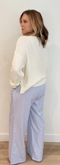 East Coast Stripe Pant-Blue