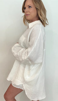 Endless Linen Button Down-Off White