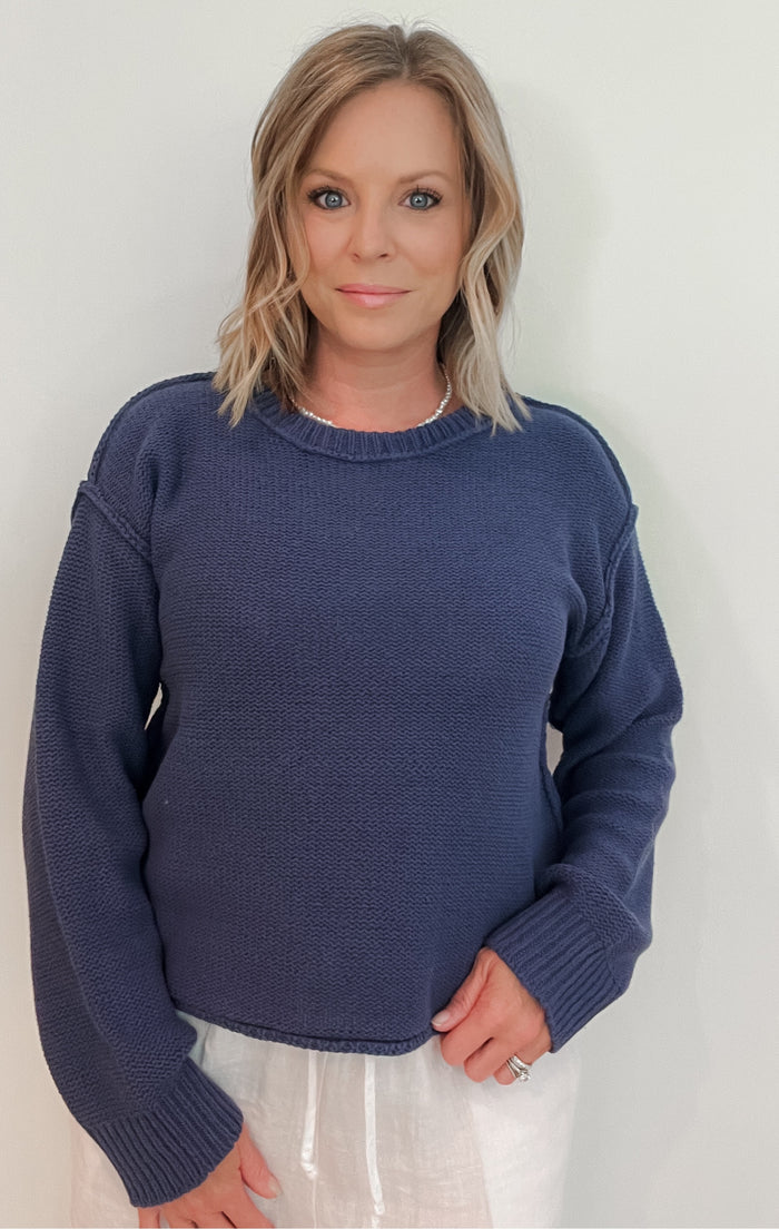 Hailee Sweater-Navy