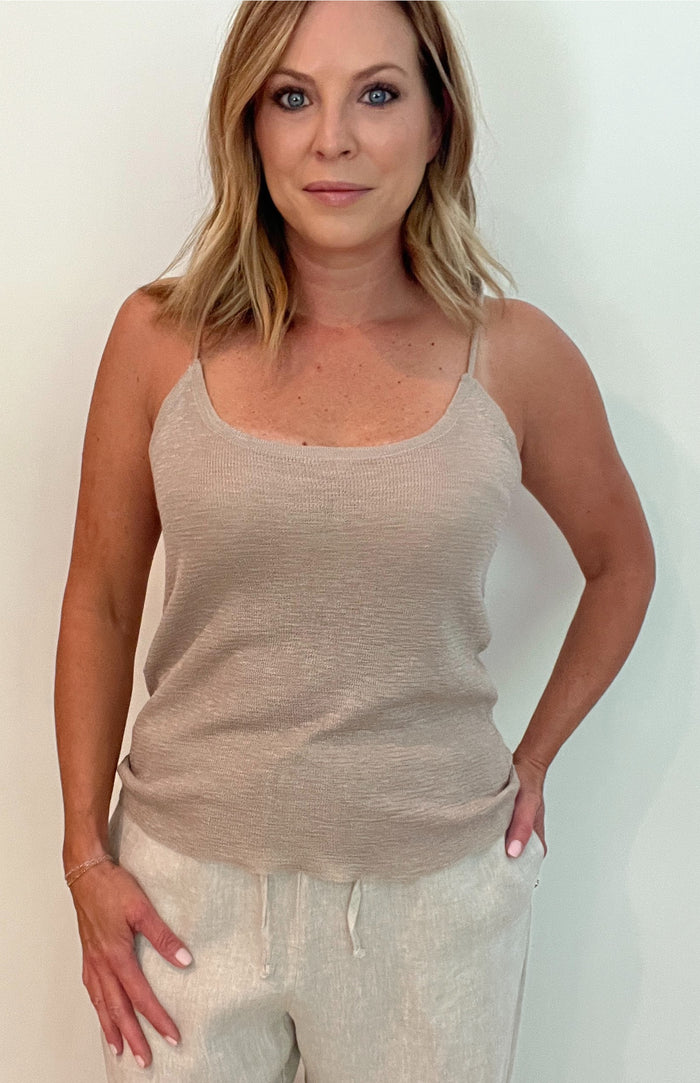 Colleen Cami Top-Taupe