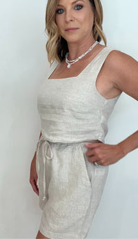 Endless Linen Tank-Natural