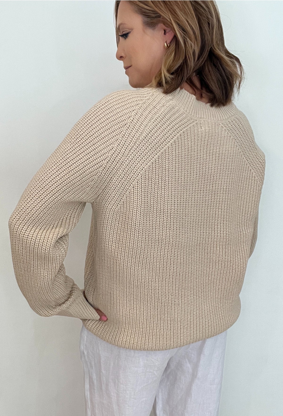Autumn Waves Sweater-Tan