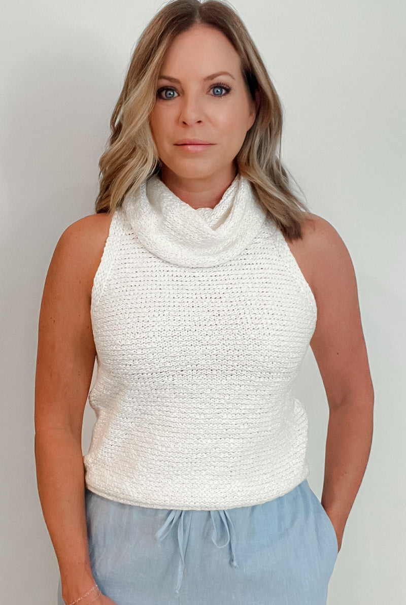 Salma Knit Tank-Ivory