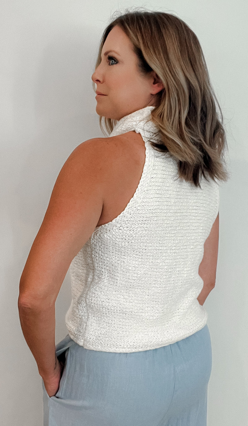 Salma Knit Tank-Ivory